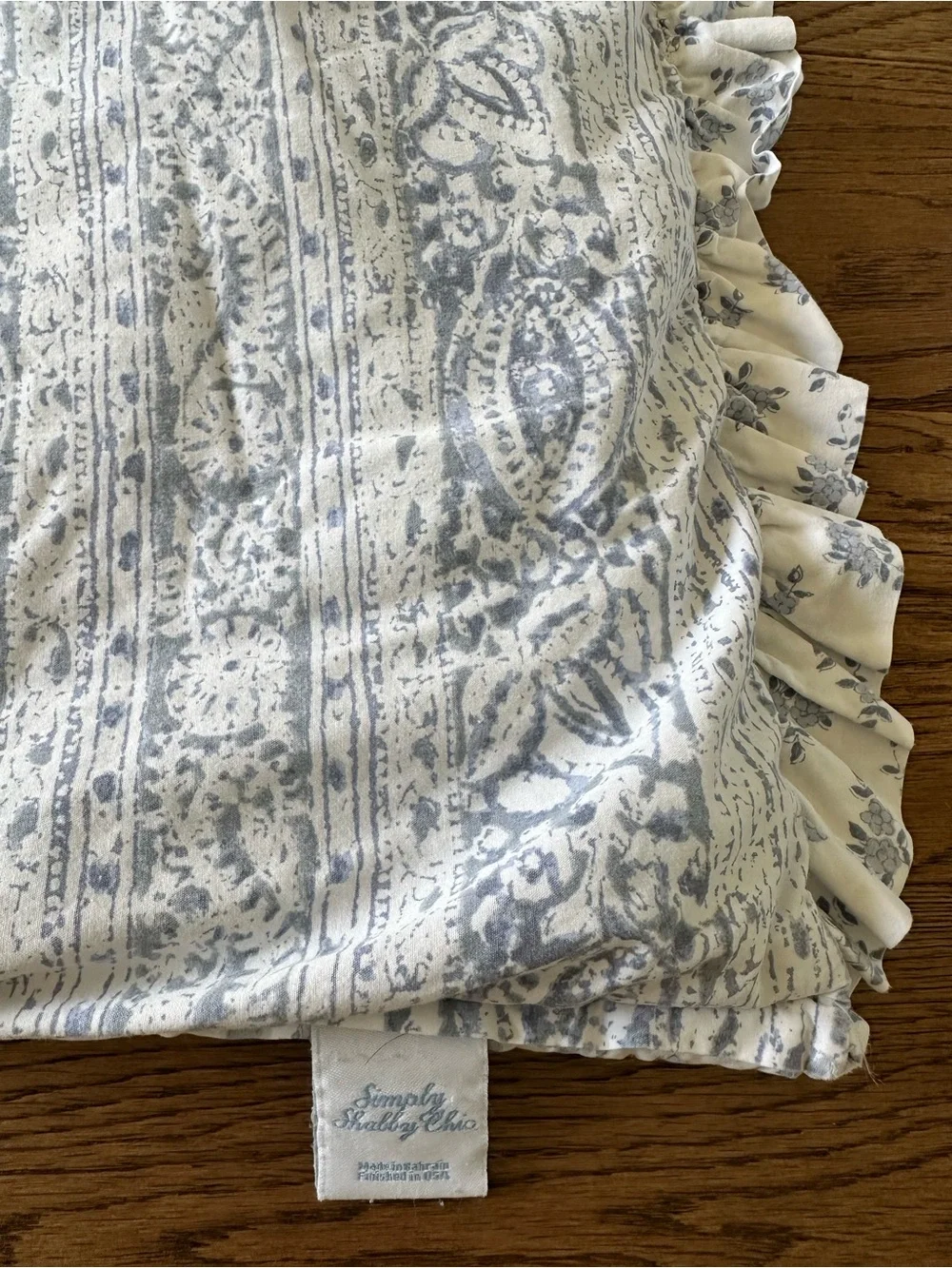 Simply Shabby Chic Reversible 100% Cotton Ruffle Edge Comforter Full XL